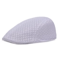Side view of light grey mesh ivy cap showing breathable honeycomb fabric texture - M (56-58cm) / White