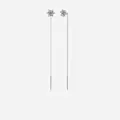 Élégantes boucles d'oreilles pampilles en argent S925 avec pierres moissanites brillantes - Style E13010 - Moissanite 0,5ct*2