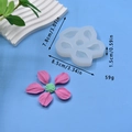 Silicone mold dimensions show 7.8x8.5cm for DIY flower petal cake baking crafts - 5-Petal Flower Shape(1)