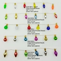 Colorful plastic Christmas bulb beads with metallic and clear finishes on gold string - Gold Wire Clear Beads / 1.2*2.8cm (116#)
