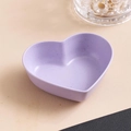 Eco-friendly heart-shaped seasoning dish in light purple wheat straw material - Nordic Purple