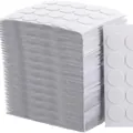 Bulk stack of 24-ply cotton candle wick stickers with white foam adhesive pads - Wick Stickers (20pcs/Sheet)