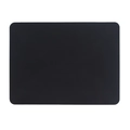 Rectangle black silicone placemat with rounded corners on a plain white background - Black