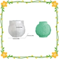 Snowflake lantern ball silicone mold with dimensions 6.2cm height in mint green finish - Winter Snowflake Lantern Ball 005