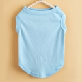 Solid light blue pet cotton vest for small dogs and cats with fine knitting details - Light Blue