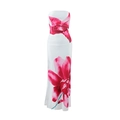 Detail van witte strapless maxi-jurk met roze bloemenprint en slanke pasvorm stijl - S / Wit