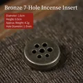 Mini porte-encens en bronze avec 7 trous pour décoration intérieure zen - 7 Trous Bronze Rouge