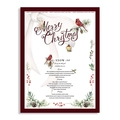 Papier cadeau de Noël imperméable avec motifs aquarelle de cardinaux et baies rouges - Conte de Noël Style C