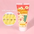 50ml creamy yellow simulation cream glue in squeeze tube with cute bear for DIY crafts - 50g + 1 Nozzle / 22# Creamy Yellow