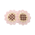 Pinza para el pelo con girasol bordado rosa y amarillo para niñas con diseño floral - Estilo Rosa Claro (24)