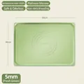 Non-slip 40x50cm green silicone baking mat with precise measurement scales for dough - 5mm / 40x50cm / Green