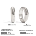 Dettaglio dimensioni orecchino a cerchio in acciaio inox argento con diametro di 1,84 cm - Argento (JDE0305070-S)
