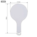White fan-shaped handheld whiteboard with handle, 30cm height for DIY and teaching - 3009-Paddle Shape / 17.5x30cm