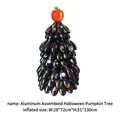 Halloween Kürbis Ballonbaum Ständer für Partydeko mit Fledermaus und Totenkopf Print - Halloween Kürbisbaum