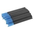Disposable eyelash and eyebrow brush set with blue spiral bristles and black plastic handle - Black Handle Blue Head (50PCS/Pack)