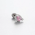 Orecchino a perno con gemma rosa a goccia e decorazione vintage in acciaio inossidabile - Stile Goccia Vintage (A132-6#)