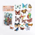 Vibrant butterfly themed stationery stickers for journaling, 40 pieces set in gift bag - Colorful Butterfly