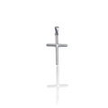 Ciondolo a croce in acciaio inossidabile argento lucido in stile vintage e minimal - DZ03 (Croce) / Argento