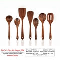 Acacia wood 7-piece kitchen utensil set with spatulas and spoons for non-stick pans - Confusa Acacia 7-Piece Set / Approx. 590g