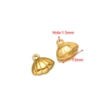 Golden 13mm shell-shaped stainless steel pendant for DIY jewelry making and necklaces - 13mm Double Hole Shell Gold