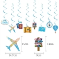 Détails des spirales de fête avec dimensions pour avion et panneau de voyage - Décorations en Spirale