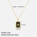 Specifiche tecniche dettagliate della collana in acciaio inossidabile dorato con zircone - Collana in Zirconia Stella del Nord Placcata Oro 18K