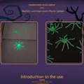 Ragno in plastica verde fluorescente per decorazioni di Halloween e scherzi - Piccolo Ragno di Plastica Luminoso