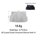 Moule en silicone pour cristaux 3D en résine avec dimensions de 5,7 cm par 2,9 cm - Style 14 Grappe de Cristal