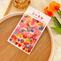 Colorful heart-shaped bubble stickers for DIY scrapbooking in a summer theme - 3 Sheets/Pack / Heart Launch