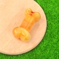 Mini yellow translucent natural crystal agate bone carved ornament for DIY jewelry - Topaz