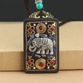 Ebony Small Ganesha Nepal Wushi Brand Single Pendant