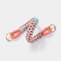 Lichtblauw en Roze met Gouden Sluiting