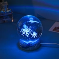 Octopus 3D crystal ball night light with astronaut moon base and starry sky glow - Octopus-6cm Ball