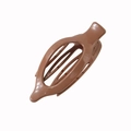 Glossy dark brown hair clip with multi-tooth grip for daily styling and hold - Glossy Coffee