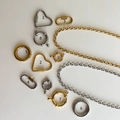 Divers fermoirs de bijoux yin-yang et chaînes en finitions or et argent, 10 styles uniques - Anneau Ressort No. 1 (25mm)