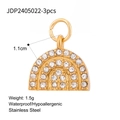 Acier inoxydable Style Arc-en-ciel Zirconia (JDP2405022)