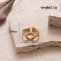 Bague nœud de feuille dorée minimaliste au style de corde tressée pesant 1,5g - Nœud de Tissage Torsadé / Doré