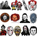 Detailed collection of horror movie character embroidery patches with high-quality textures - Set of 13pcs Set B