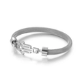 Bracelet en maille d'acier inoxydable argenté avec breloque Main de Fatima minimaliste - Style de Main de Hamsa (B Couleur Acier)