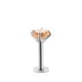 F136 titanium labret earring with a sparkling champagne zircon in a 4-prong setting - Silver Base Champagne Zirconia (576-7#)
