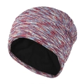 Gorro de punto jaspeado para mujer con forro negro suave y diseño de hilos de colores - L(58-60cm) / Colorido