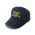 Detalle de gorra de algodón azul marino con bordado amarillo Sleepy And Hungry - M (56-58cm) / Azul Marino