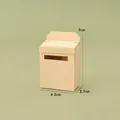 Miniatura cassetta delle lettere in legno per casa delle bambole con venature naturali - Cassetta postale color legno naturale (1 pezzo)