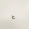 Silver finish heart-shaped shell pendant connector for handmade necklaces and bracelets - Small Minimalist Style / Small Heart - Silver