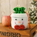 New Drawstring Apple Bag Snowman