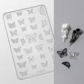 3D butterfly nail art sticker JT-011 with silver hollow design for DIY manicure decor - High Transparent Silicone Mold JT-011 (Zhaojun Butterfly)