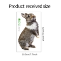 Brown rabbit wall sticker in PVC material with realistic fur detail for home decor - Standing Brown Grey Rabbit-FX-F207