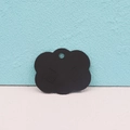 Detailaufnahme der schwarzen wolkenförmigen Schmuckkarte für Ohrringe und Ketten - 6*5cm Wolkenkarten (100 Stück) / Schwarz