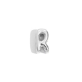 Pendentif lettre R évidée en argent poli en acier inoxydable pour colliers de femme - Lettre R / Acier