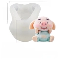 Molde de silicona con forma de cerdito para cubitos de hielo de café y té con leche - Cerdito Lindo (MC-139)